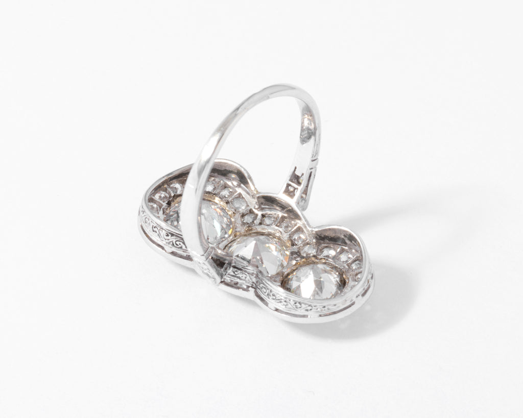 Bague vous et moi en platine et diamant