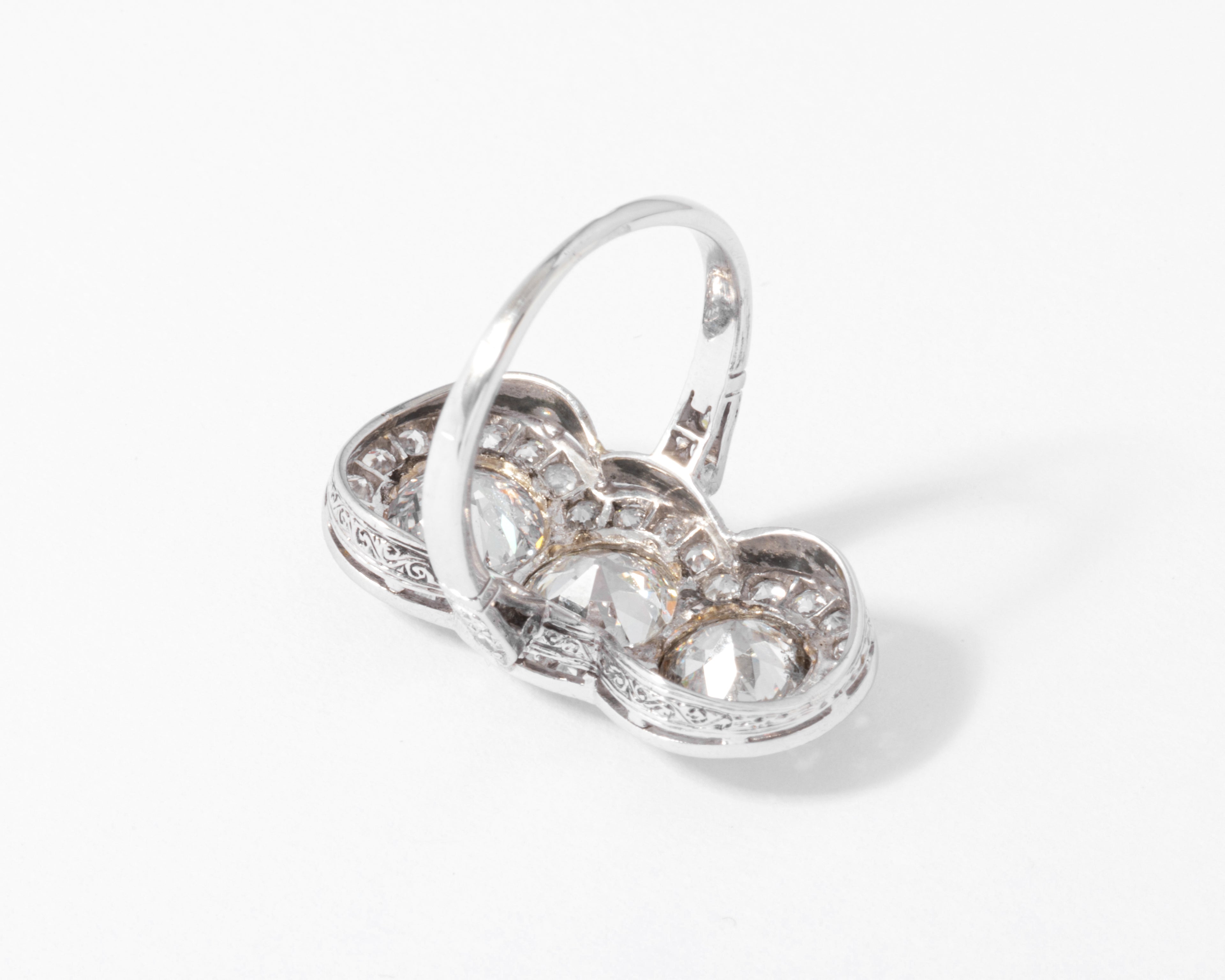 Bague vous et moi en platine et diamant