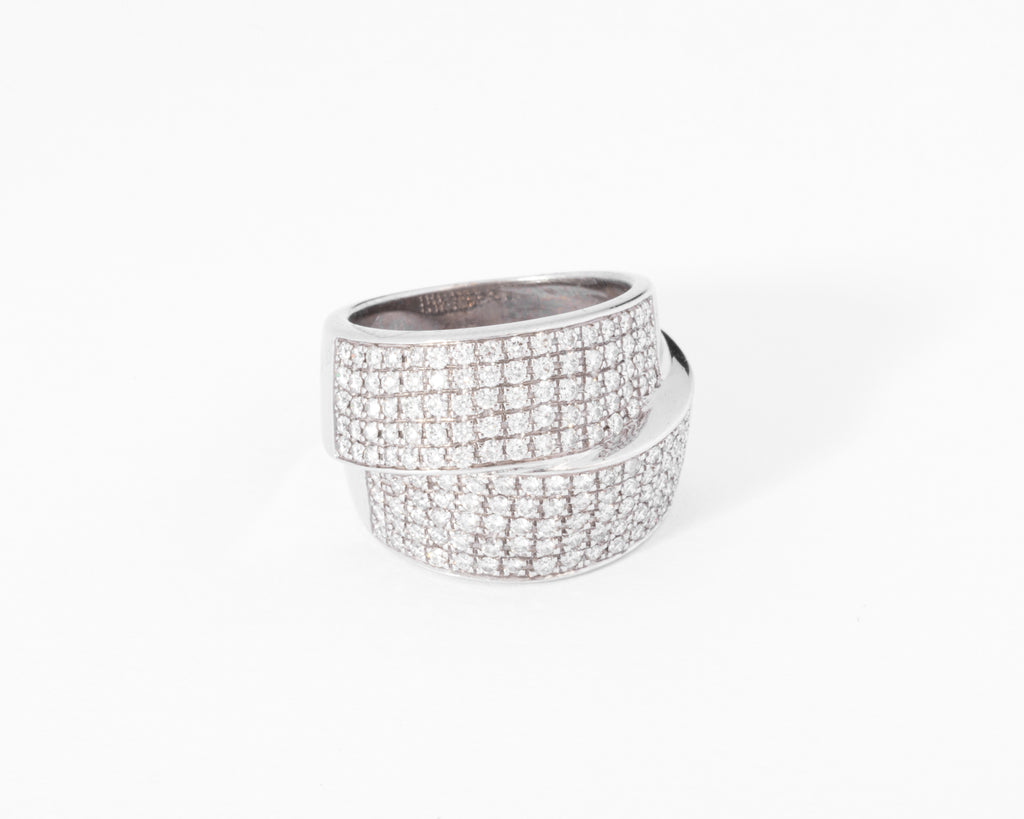 Bague double ruban en Diamant