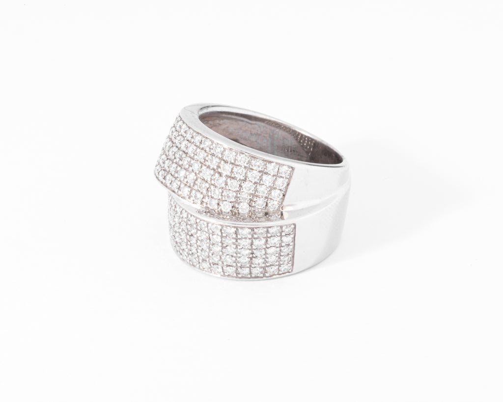 Bague double ruban en Diamant