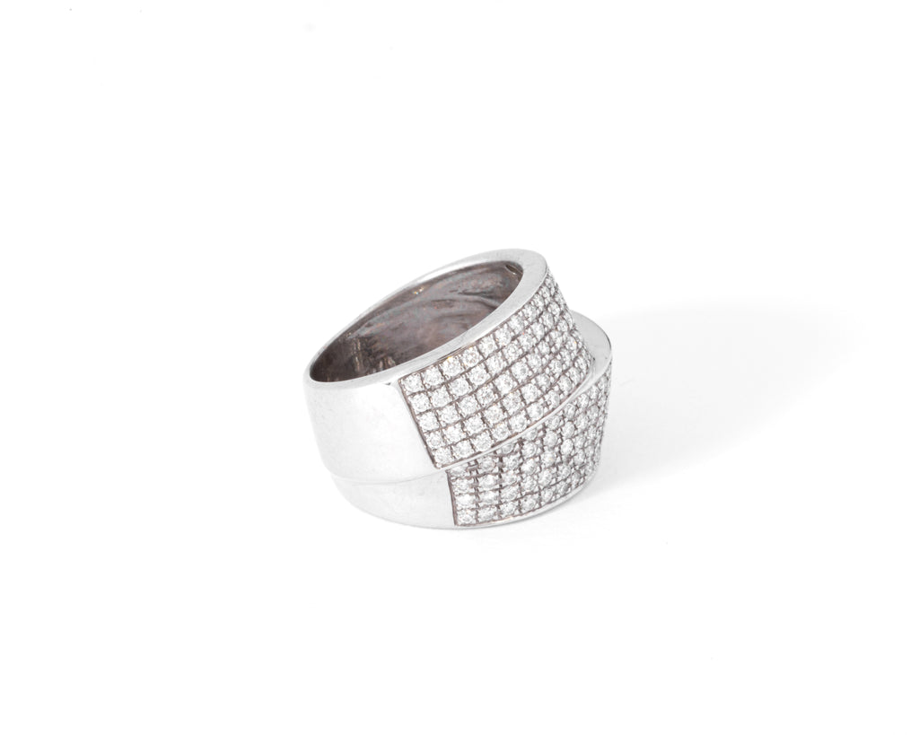 Bague double ruban en Diamant