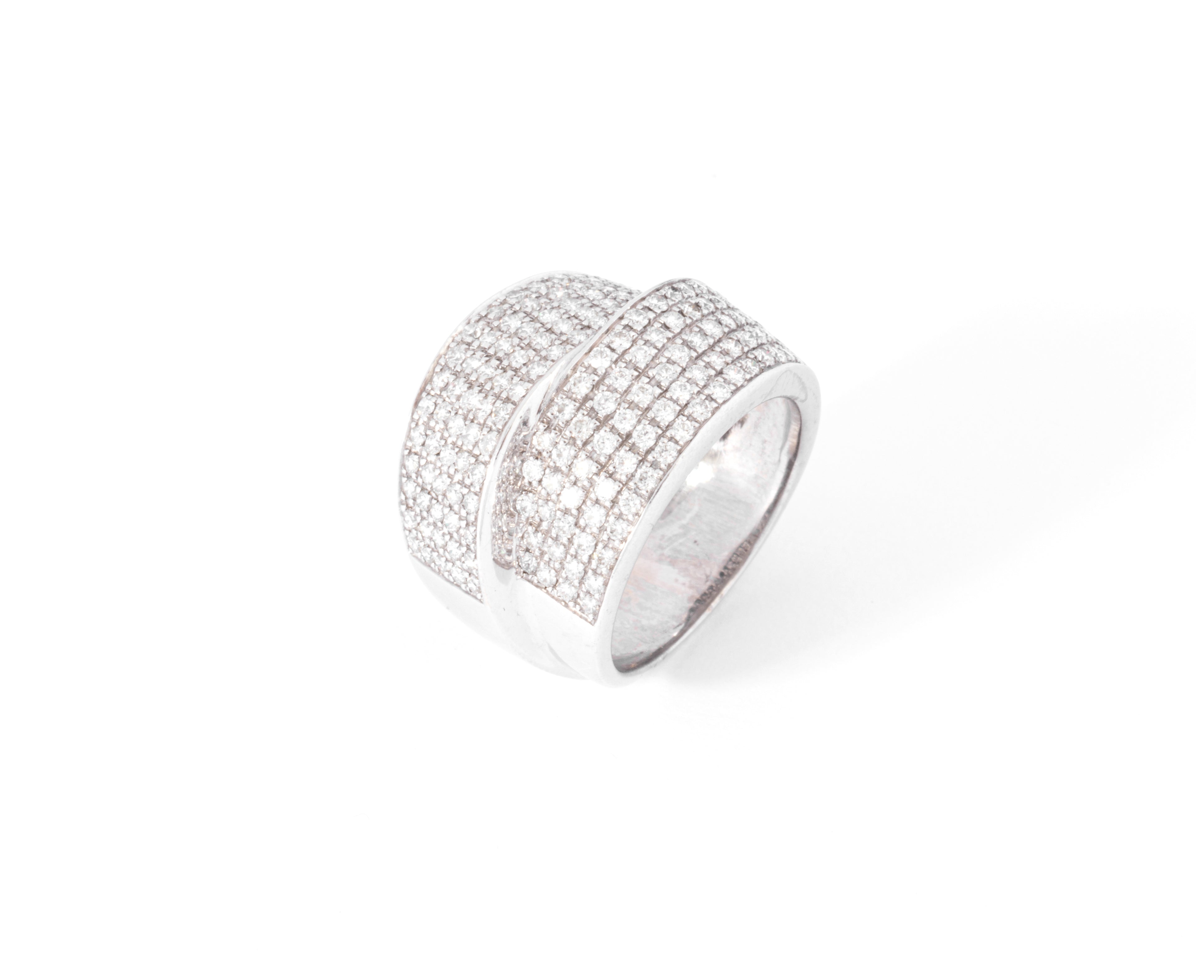 Bague double ruban en Diamant