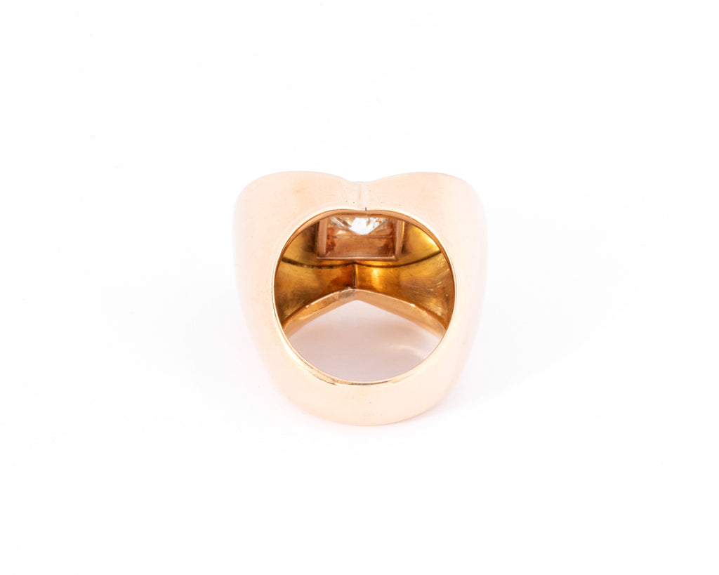 Bague Tank ornée d'un diamant