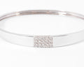 Bracelet jonc or gris et diamant