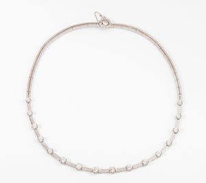 collier en diamant et or gris des 1960