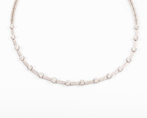 collier en diamant et or gris des 1960