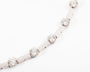 collier en diamant et or gris des 1960