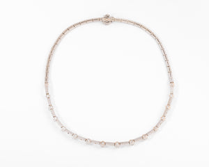 collier en diamant et or gris des 1960