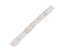 Charger l'image dans la galerie, Bracelet Art Déco en platine entièrement pavé de diamant
