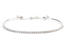 Charger l'image dans la galerie, Bracelet demi jonc or gris et diamant sur le dessus
