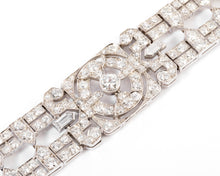 Charger l&#39;image dans la galerie, Bracelet Art Déco en platine entièrement pavé de diamant
