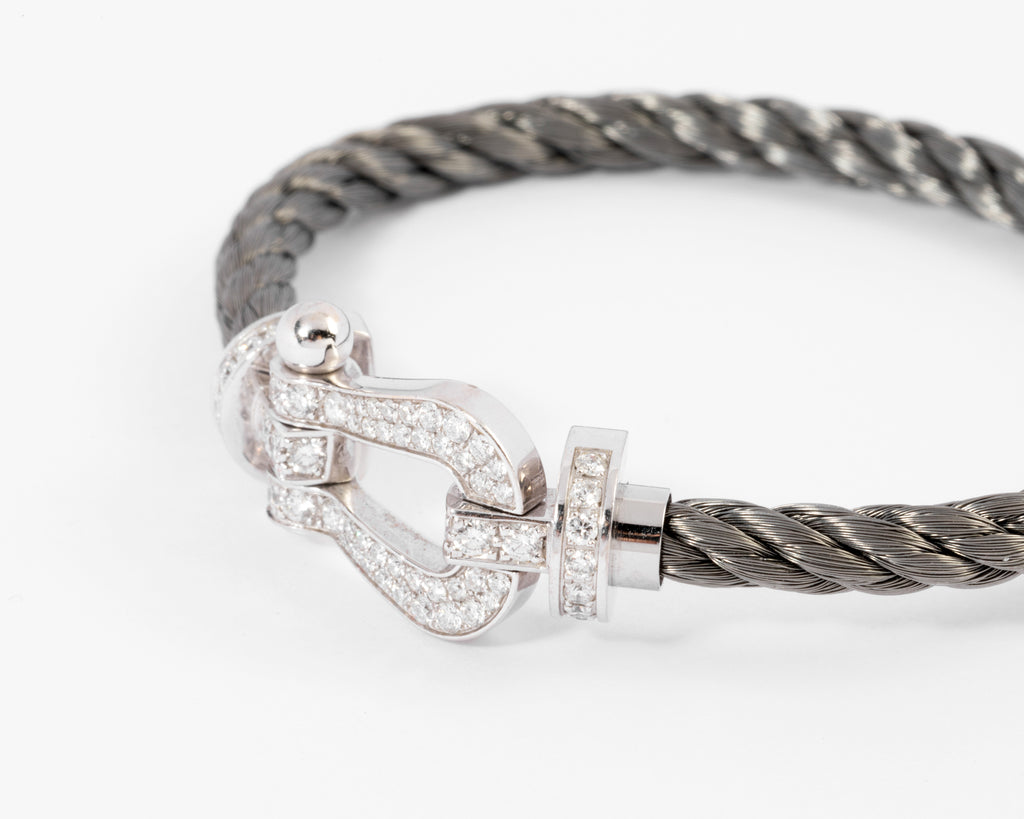 Bracelet diamant et acier force 10 de Fred GM