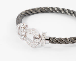 Bracelet diamant et acier force 10 de Fred GM