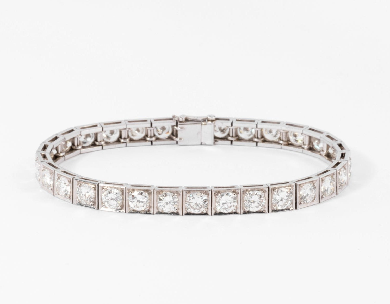 Bracelet rivière en diamant et platine