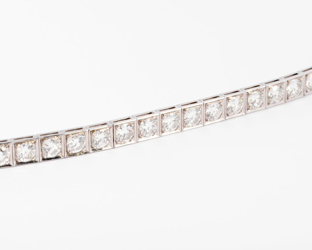 Bracelet rivière en diamant et platine