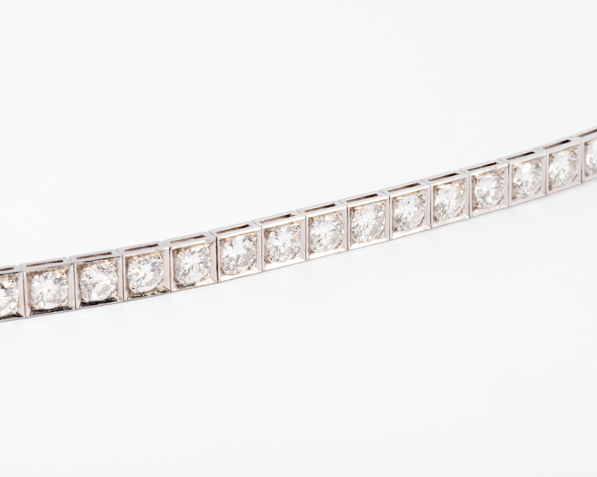 Bracelet rivière en diamant et platine