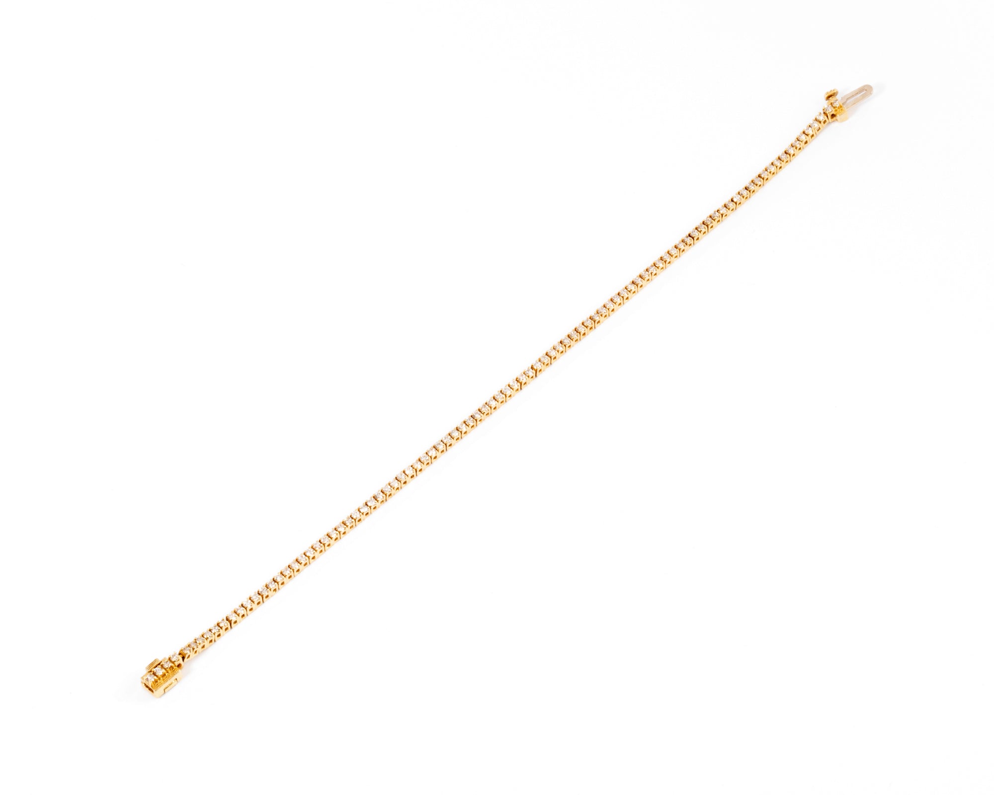 Bracelet riviere en or jaune et diamants
