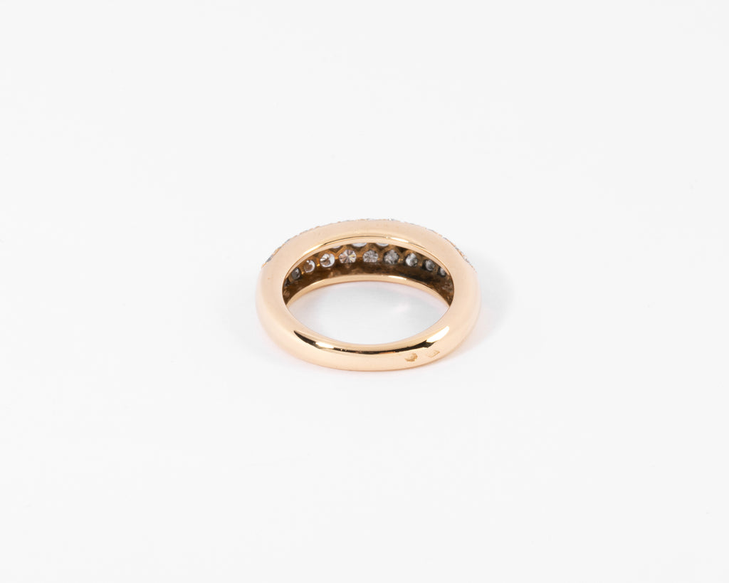 Bague or jaune pavée de diamants de la maison Cartier