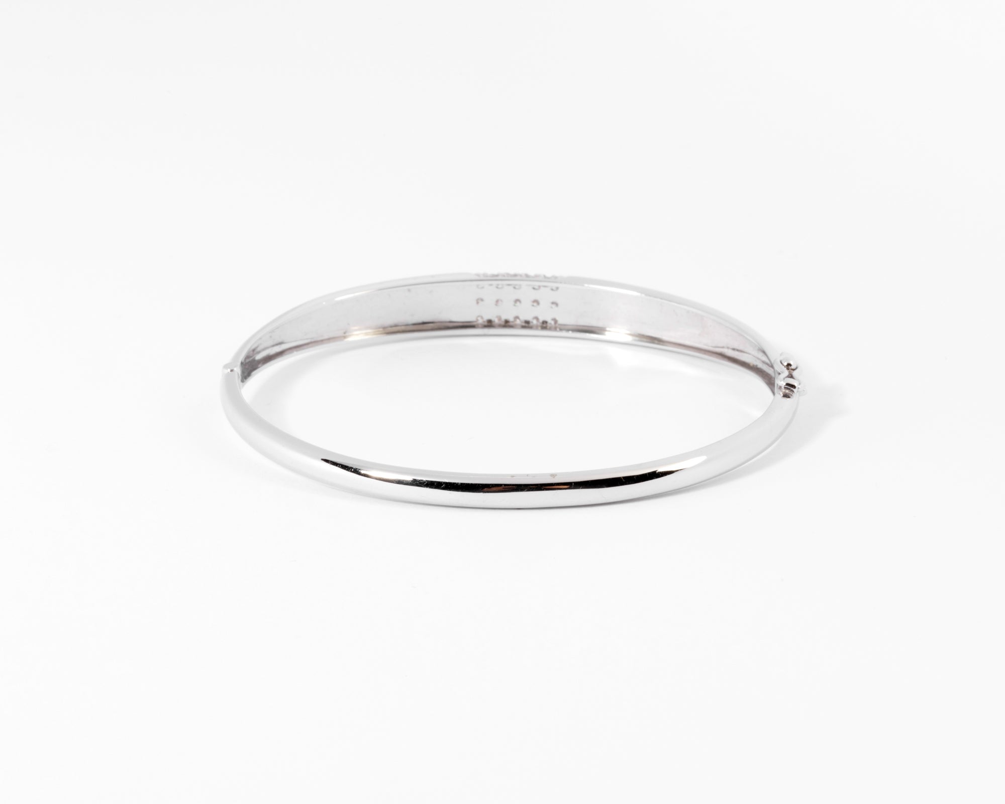 Bracelet jonc or gris et diamant
