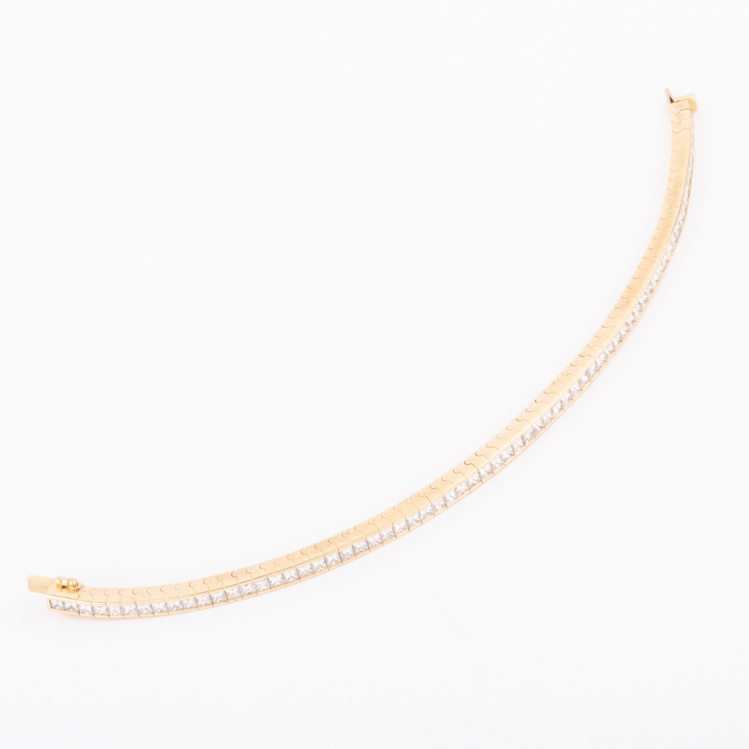 Bracelet riviere diamant taille princesse