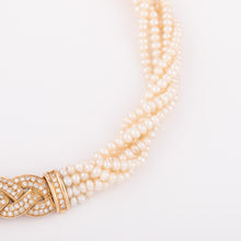Charger l'image dans la galerie, Collier en perles multirangs et fermoir en diamants

