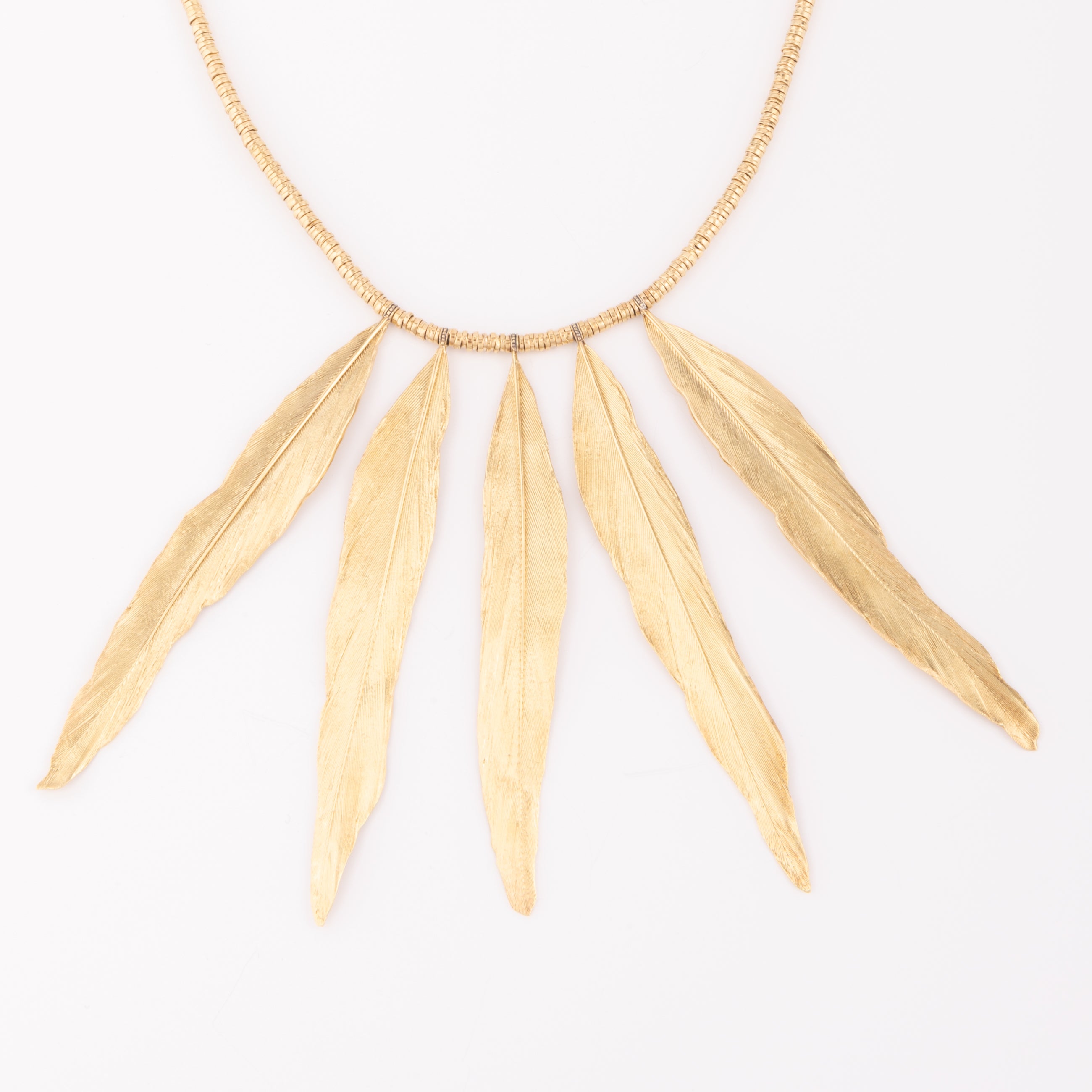 Collier en or H.Stern formant des plumes en or