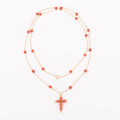 Sautoir en or et corail