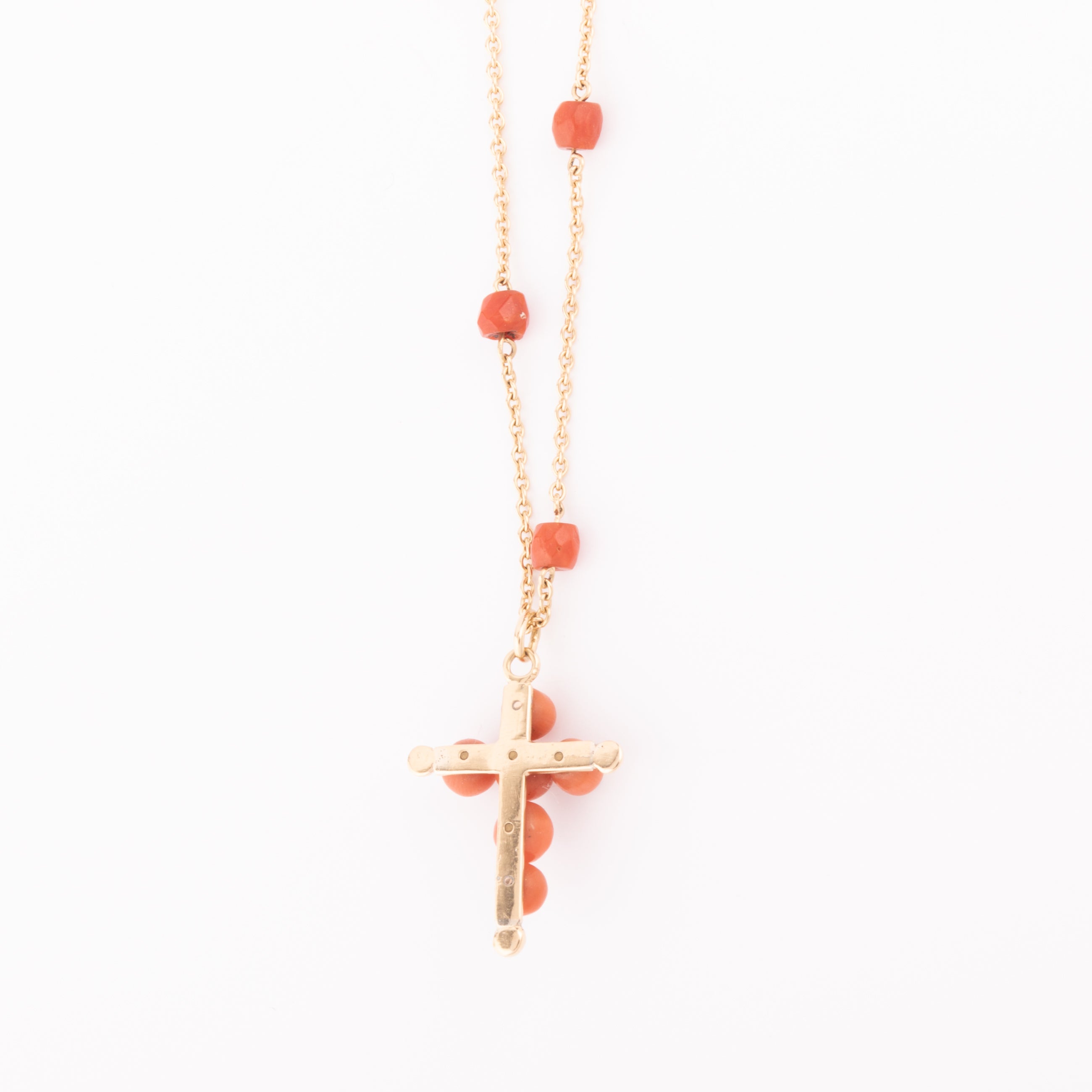 Sautoir en or et corail