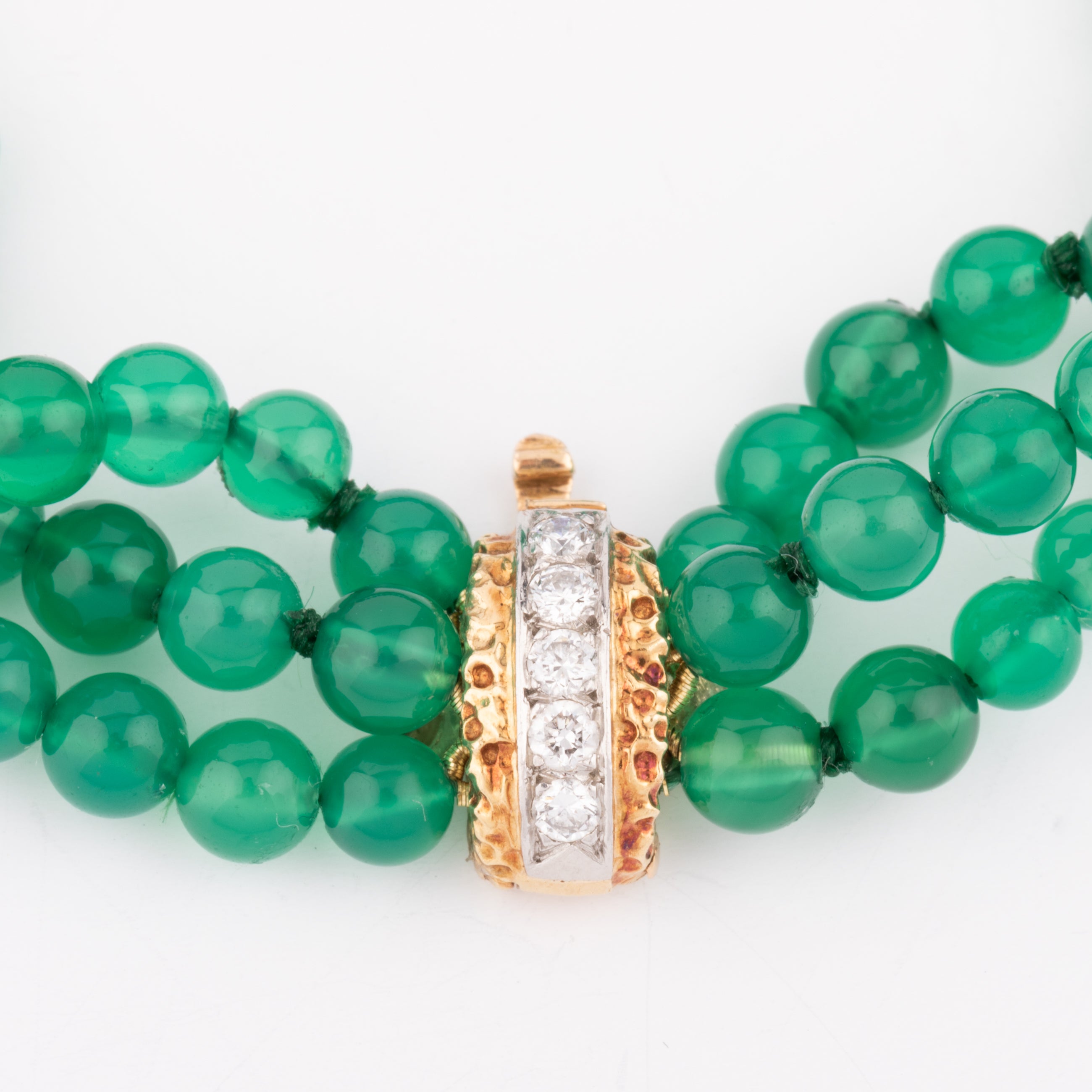 Bracelet Van Cleef and Arpels en chrysoprase diamants or jaune