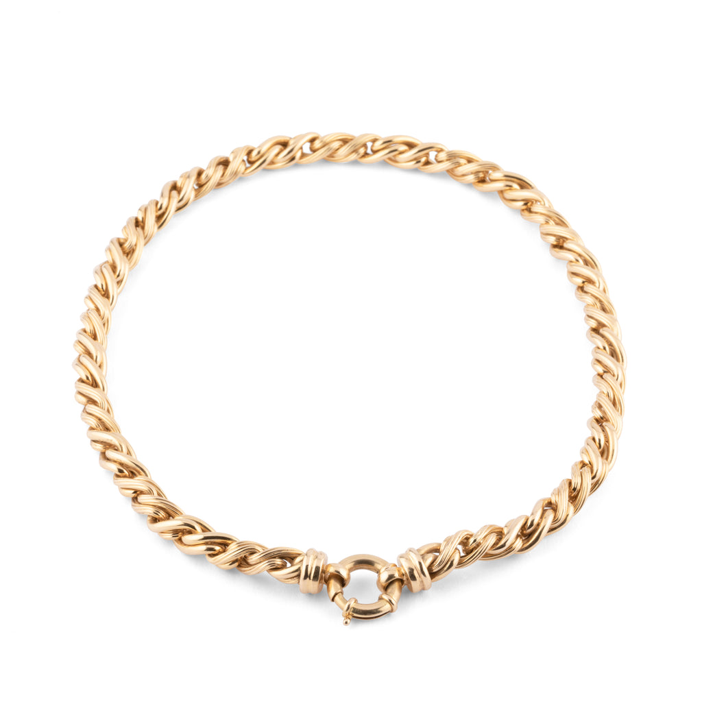 Collier en or jaune maille jaseron