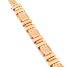 Charger l'image dans la galerie, Bracelet Tank en or rose et jaune des années 1945-1955
