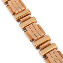 Charger l'image dans la galerie, Bracelet Tank en or rose et jaune des années 1945-1955
