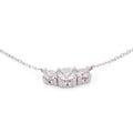 Collier or gris 3 diamants