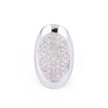 Bague or gris et diamants design 1970