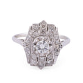 Bague en platine plate