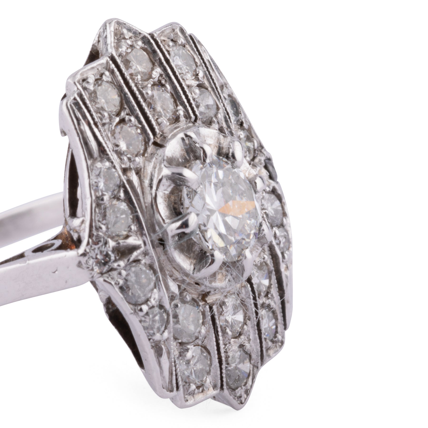 Bague en platine plate