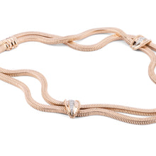 Charger l'image dans la galerie, Collier or jaune double rang maillon lisse
