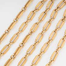 Charger l'image dans la galerie, Sautoir or jaune maillons ovales ciselés
