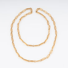 Charger l'image dans la galerie, Sautoir or jaune maillons ovales ciselés
