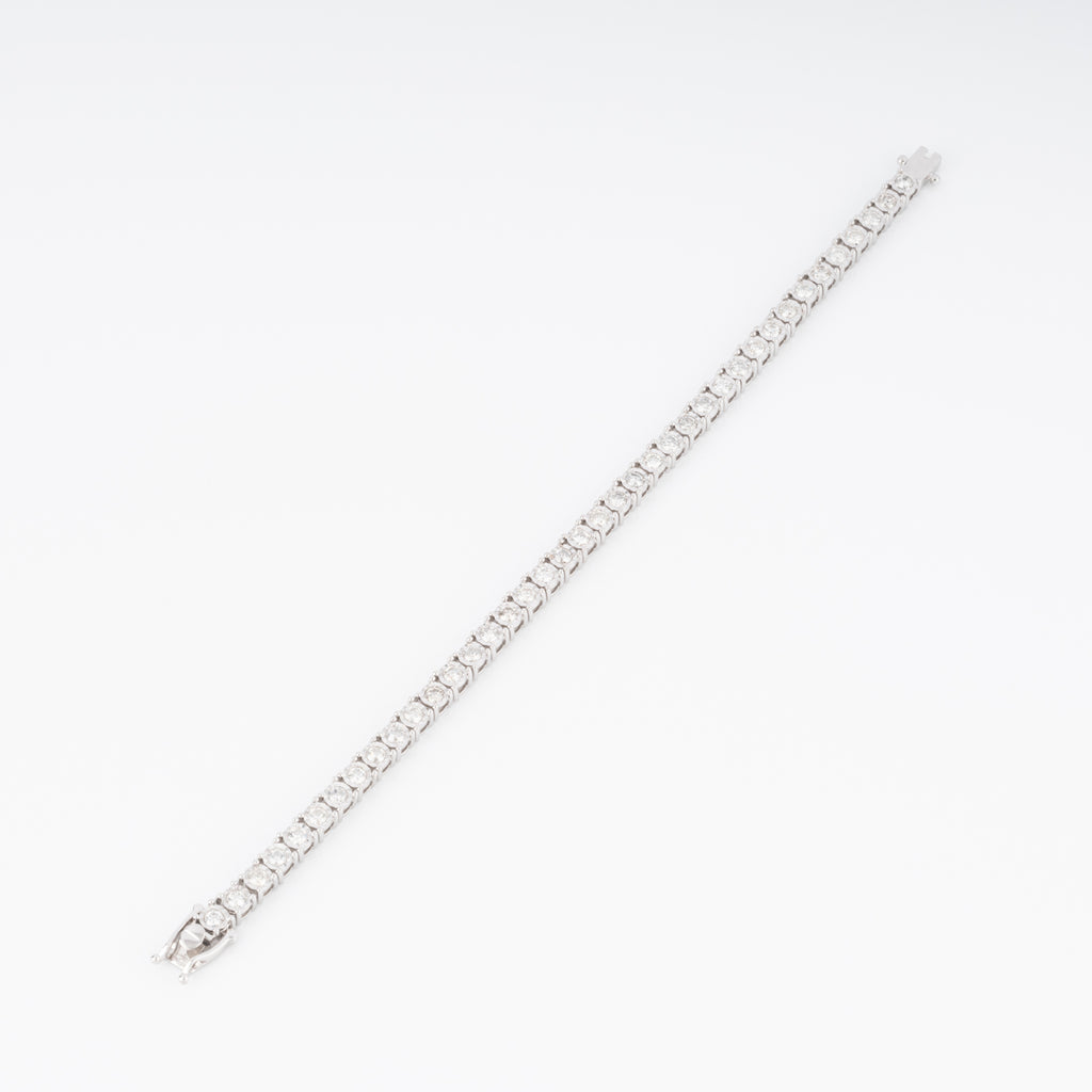 Bracelet riviere et or gris orné de diamant