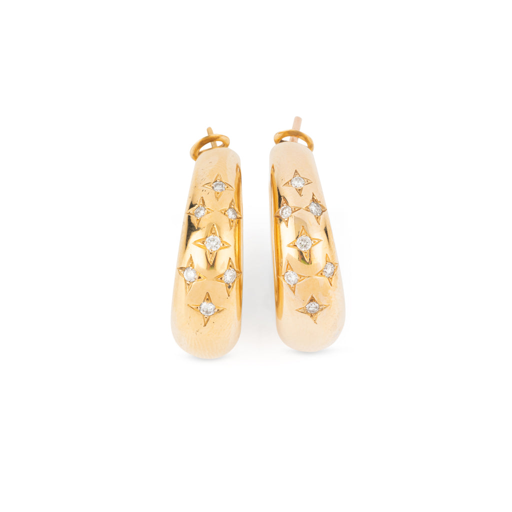 Boucles d'oreilles de la Maison Chaumet sur or jaune