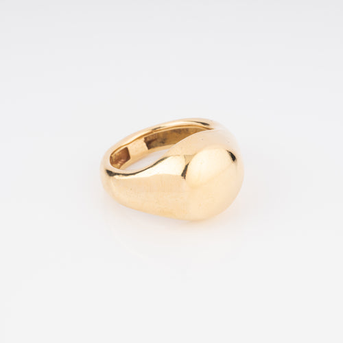 Bague chevalière or jaune 18k signée de la maison Chaumet