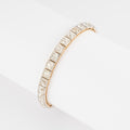 Bracelet riviere or et platine orné de diamant taille brillant