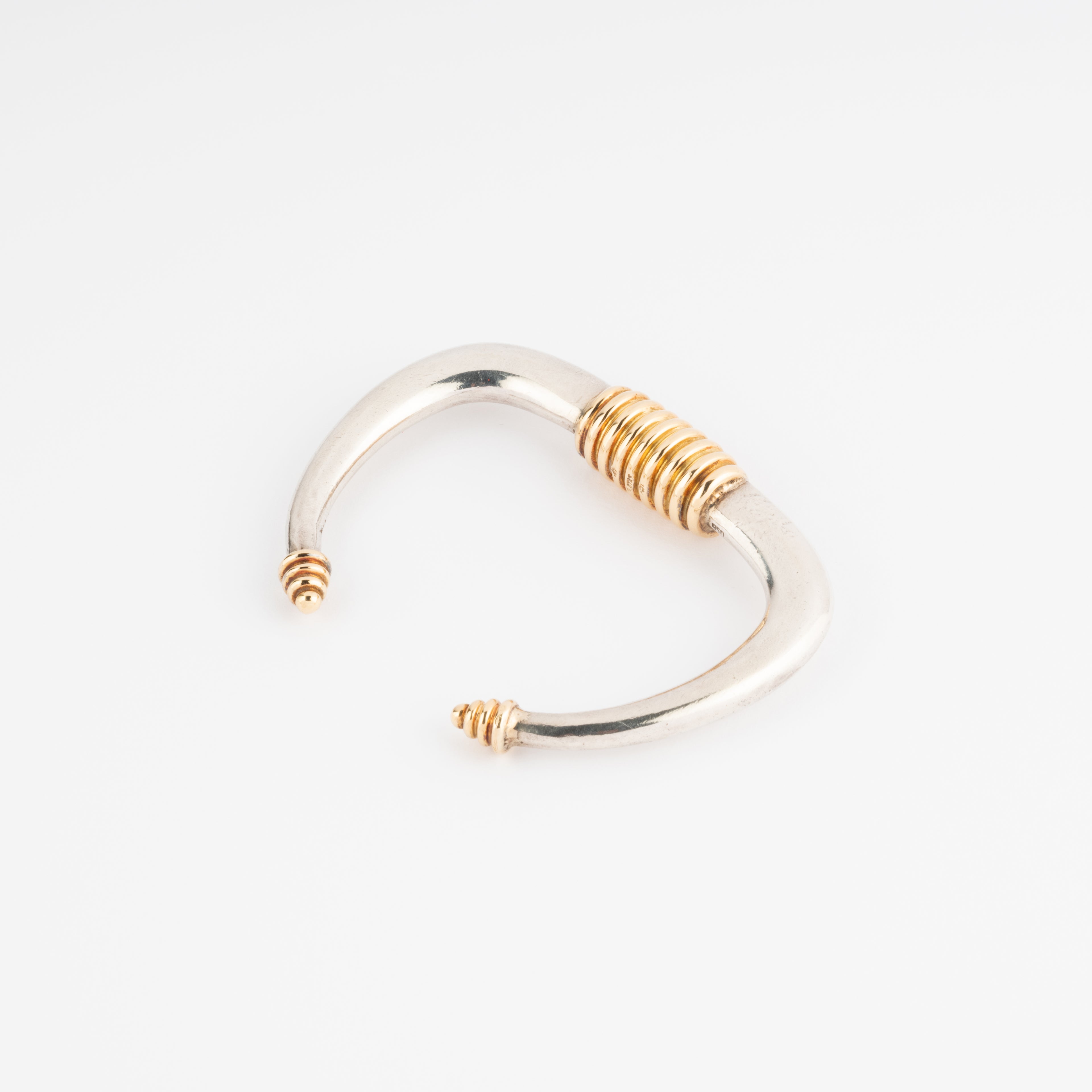 Bracelet rigide argent et or de la maison Zolotas
