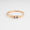 Bracelet or rose saphirs et diamants