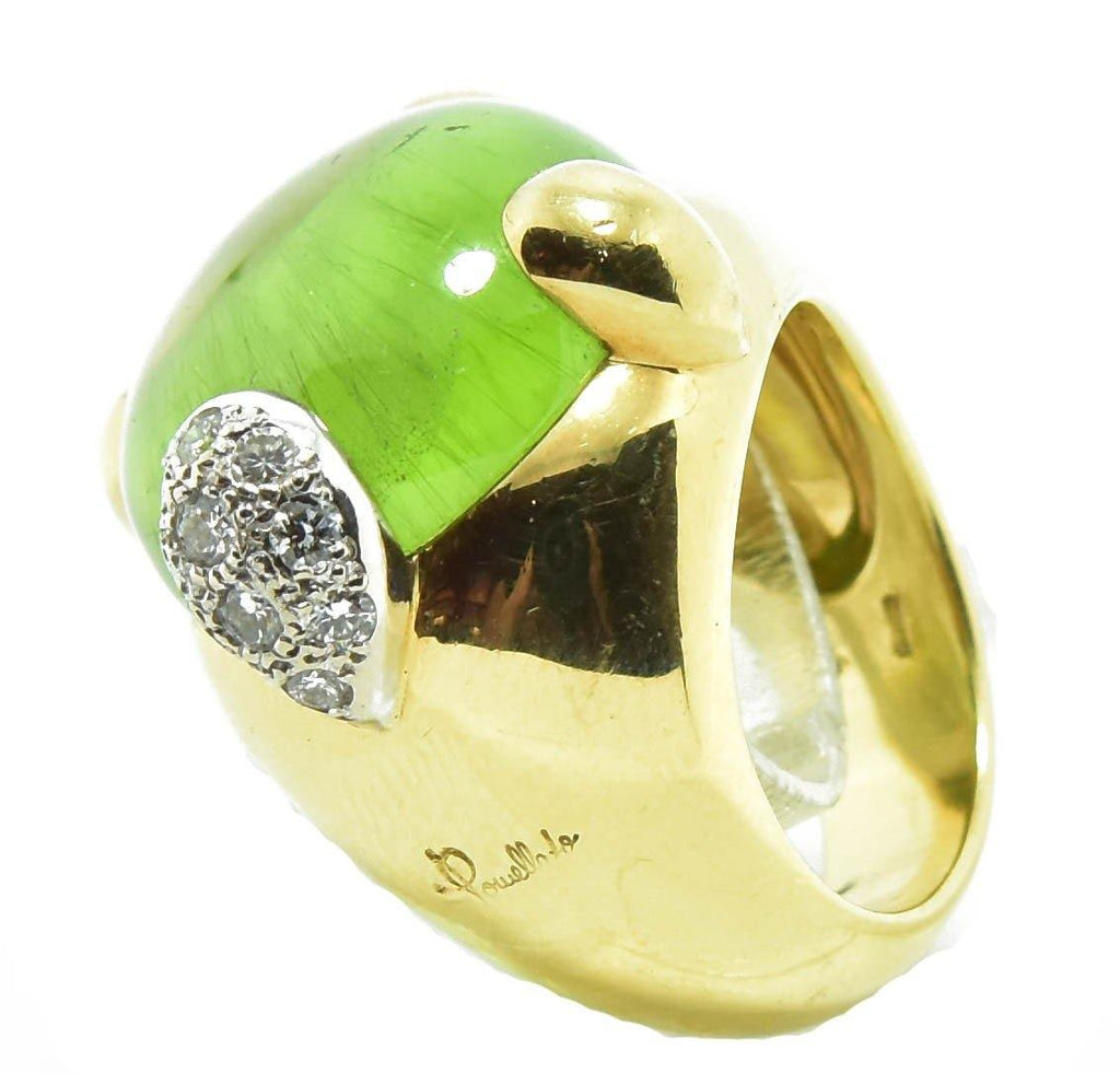 Bague or Jaune Peridot signée Pomellato - adalgyseboutique