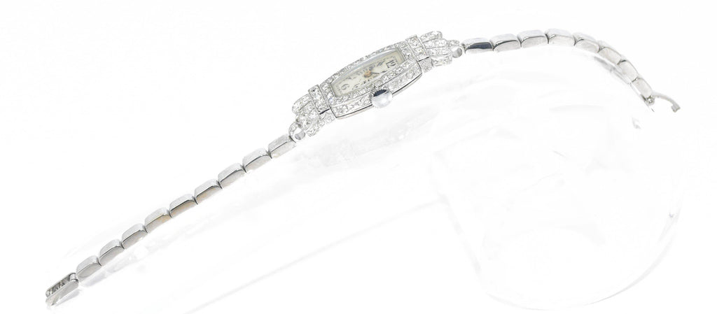 Montre Platine et Diamants 1930 - adalgyseboutique