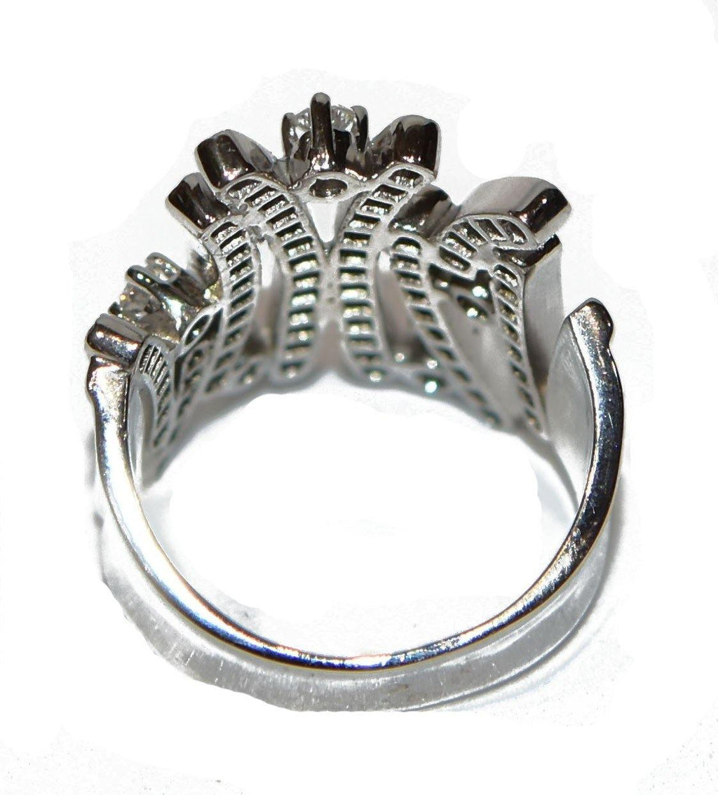 Bague or gris diamant moderne - adalgyseboutique