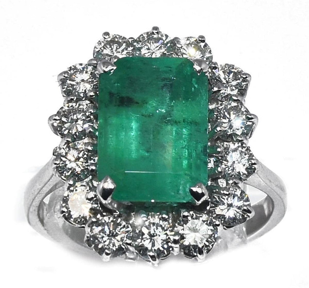 Bague émeraude et diamants - adalgyseboutique