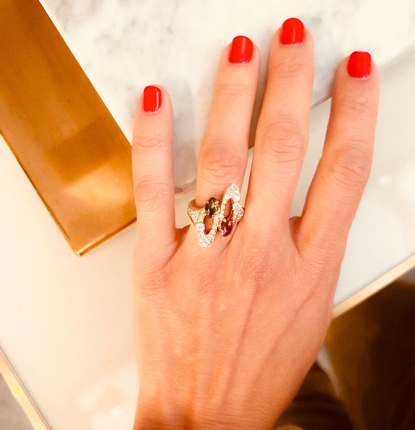 Bague or jaune de la maison Bvlgari modèle Elisia